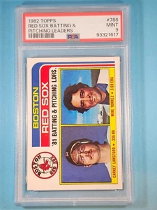 1982 Topps Red Sox Leaders Carney Lansford Mike Torrez #786 PSA 9 como nuevo ⚾ - Imagen 1 de 2