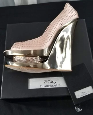 ZigiNY Black Label блестящие туфли на танкетке розовые 10 - Изображение 1 из 4