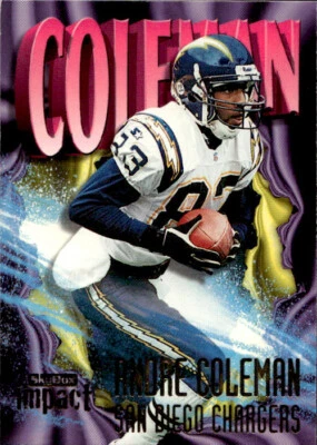1997 SkyBox Impact Andre Coleman 18 San Diego Chargers - Image 1 of 2