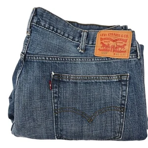 Levis 559 Blue Jeans 42X30 Relaxed Straight Leg Denim - Picture 1 of 7