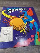 VINTAGE SUPERMAN PAINT BY NUMBER HUGE 14"X11" JUSTICE LEAGUE AMERICA RARE M 1966