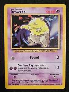 NM Near Mint *Ink Error* Drowzee 49/102 - Base Set - WOTC - Pokémon Card - 1999 - Picture 1 of 6