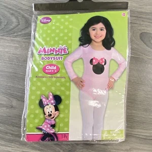 Disney Minnie Mouse Bodysuit Child Small 4-6 Dress Up Fun Play - Picture 1 of 8