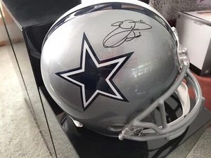 Emmitt Smith Autographed Dallas Cowboys Full-Size Football Helmet COA - Picture 1 of 5