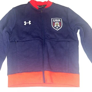 Boys Under Armour Coldgear United States of America Track Jacket Youth Small - Picture 1 of 9