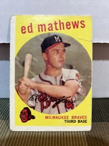 1959 TOPPS #450 ED MATHEWS BRAVES - Picture 1 of 2