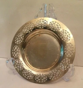 Antike Simeon L. & George H. Rogers Co. . Rundes durchbohrtes Tablett aus Silber 923 Jh. - Bild 1 von 7