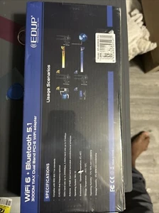 Edup PCI-e WiFi 6 Card Bluetooth Wireless PCI Network Adapter Card AX 3000 Mbps - Picture 1 of 2