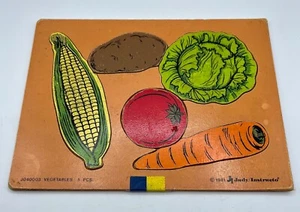 Vintage 1981 Gemüse Holzpuzzle ~ Judy Instructo 11 Teile #J040003 - Bild 1 von 14