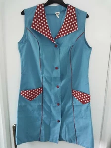 Tuta donna nylon spinny blu & rosso/bianco contrasto ruggine senza maniche arricciate - Foto 1 di 5