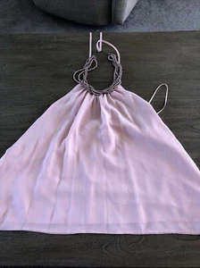 Jennifer Lopez Dusty Pink Backless Top Size Medium - Picture 1 of 10