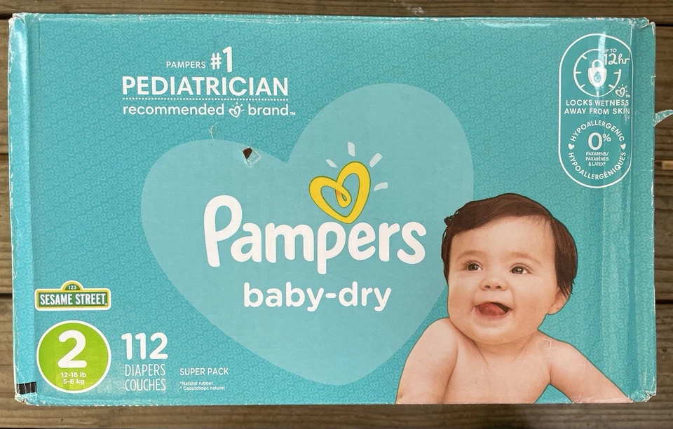 Pañales desechables Pampers Baby Dry, tamaño 2 - 112 unidades Foto 1 de 1