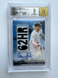Aaron Judge 2023 Topps Luminaries 62 Home Run Kings Patch Auto 02/10 Beckett 9 - Picture 1 of 2