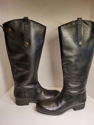 New Black Sam Edelman High Leather Boots, No Box Size 11.5 18" High - Image 1 of 4