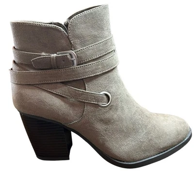 Botines Style & Co Zolaa Tacón Bloque Taupe NUEVO Talla 10 Western Boho  Foto 1 de 4