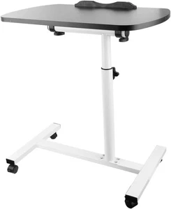 Adjustable Overbed Table Over Hospital Bed Tray Rolling for Home Use or Medical - Picture 1 of 5