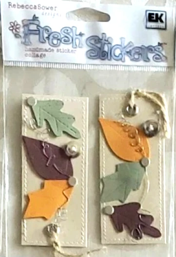 Fall Leaves Trailing Orange Red Green Leaf Autumn Tag Fresh Stickers Handmade Foto 1 de 1