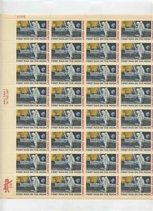 First Man on the Moon 10 Cent Mint Sheet C76 USPS Cover 1969 Apollo 11 - Picture 1 of 3