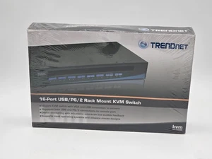 TRENDnet TK-1603R (v2.0R) 16-Port USB/PS/2 Rack Mount KVM Switch – Factory Seale - Picture 1 of 2