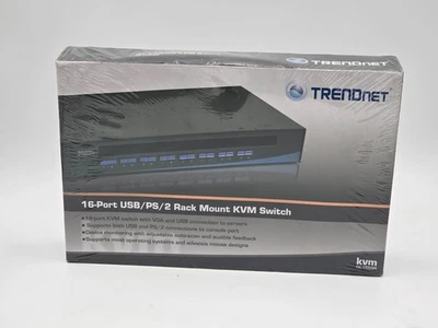 TRENDnet TK-1603R (v2.0R) 16-Port USB/PS/2 Rack Mount KVM Switch – Factory Seale - Image 1 of 2