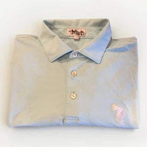 Peter Millar Sommer Komfort Wollaston Golfschläger blau Polo Größe Large - Bild 1 von 5