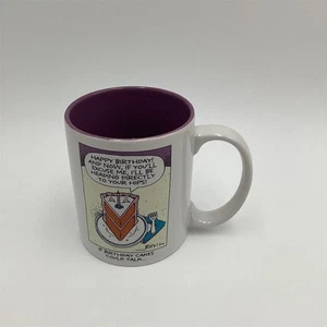 Vintage 90s Hallmark Funny Birthday Coffee Mug "If Cakes Could Talk" - Picture 1 of 7
