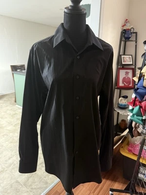 Camisa de vestir Kenneth Cole Reaction para hombre con botones talla 16-usada Foto 1 de 4