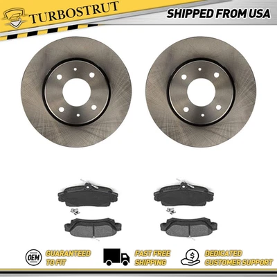 OE Front Brake Rotors Brake Pad For 2000-2004 Volvo V40 Lifetime Warranty - Image 1 of 4
