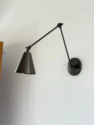 Brass Sputnik Wall Sconce: Mid Century Modern Adjustable Swing Arm Lamp - Image 1 of 4