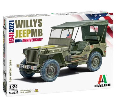 Willys Jeep MB 80th Anniversary 1941-2021 MDIT3635 - Scala 1 : 24 ITALERI KIT - Immagine 1 di 4