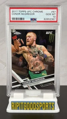 Conor McGregor 2017 Topps Chrome UFC #97 PSA 10 Gem MT - Image 1 of 3