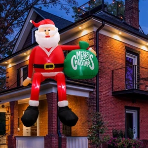 8FT Christmas Inflatable Outdoor Decoration, Climbing Inflatable Santa Claus ... - Picture 1 of 7
