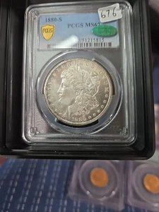 1880S Morgan Silver Dollar $1 PCGS MS 67 CAC - Picture 1 of 3
