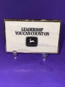 John Deere Vtg Leadership You Can Count On Belt Buckle Farm Ag JD - Picture 1 of 4