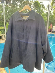 Authentic Vintage Rainforest Military Lined Heavy Duty Suede Fabric Saks Coat - Picture 1 of 9