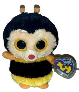 Ty Beanie Boos - STING the Bee (Solid Eyes)(UK TAGS)(6 Inch) MWMTs Stuffed Toy - Picture 1 of 8