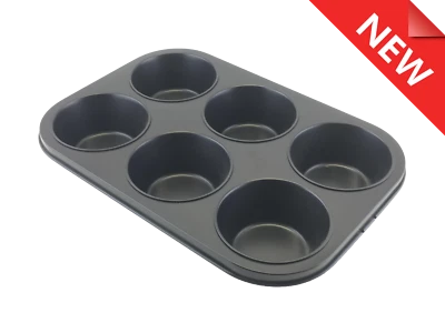 NEW Non-stick 6 Cup Jumbo Muffin Pan Tin Cupcake Baking Tray Dish  RRP $32.95 - image 1 of 4