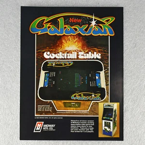 Original VTG Midway Galaxian Cocktail Arcade Game Advertising Promo Flyer Sheet - Picture 1 of 3
