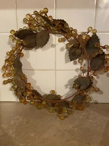 Fall Decorative Centerpiece Beaded Leaves Large 12 inch Round Pier 1 ?  - Picture 1 of 8