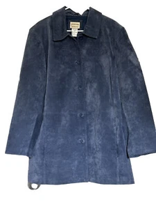 NEW With Tags Washable Suede Jacket Medium Blue St John’s Bay Size 1X Nice! DS - Picture 1 of 10