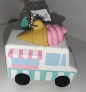 Bath & Body Works Pink Ice Cream Truck Music Pocektbac Holder Clip Keychain - Picture 1 of 3