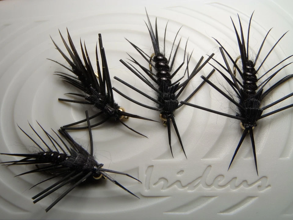 Irideus Commander Black Stonefly Leggy Biot Trout Fly Fishing flies steelhead