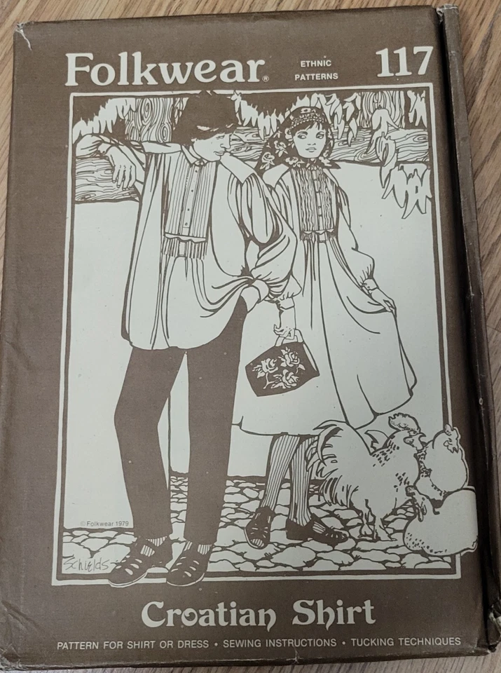 Folkwear Croatian Shirt Sewing Pattern 117 Dress Mens Womens All Sizes FRSHP