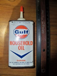 VINTAGE GULF HAUSHALTSÖLDOSE / DOSE - fast voll - Bild 1 von 4