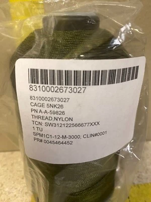 Lot of 2, TACT360 INC. 3/C Nylon Olive Drab Thread 66021, NSN #8310-00-267-3027 - Image 1 of 3
