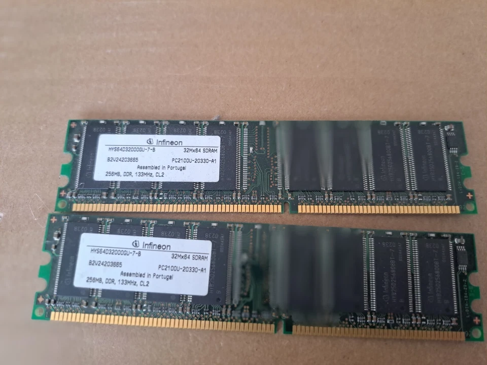 infinion  256MB DDR  PC2100 CL2 184-pin Desktop Memory 1pc - Image 1 of 1