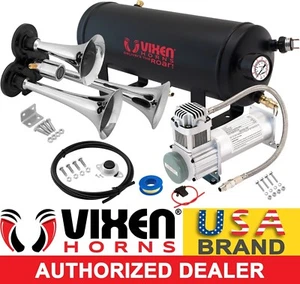 Kit de bocina de tren para camión/coche/camión sistema de camioneta/tanque de aire 1,5 G/200 psi/3 trompetas - Imagen 1 de 11