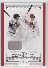 2016 Panini National Treasures Leagues Best Combos /25 Bryce Harper Mike Trout