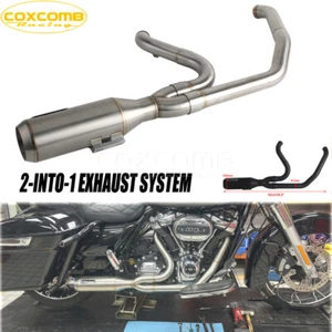 For Harley '17-Up Touring Road Glide FLTRXS FLTRXST Exhaust Pipe System 2 Into 1 - Bild 1 von 9