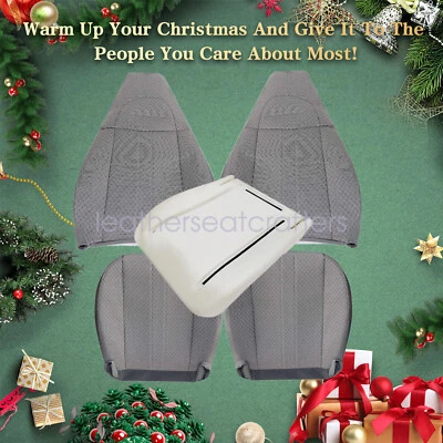 For 2003-2014 Chevy Express & GMC Savana 1500 2500 3500 Front Cloth Seat Cover Foto 1 de 4